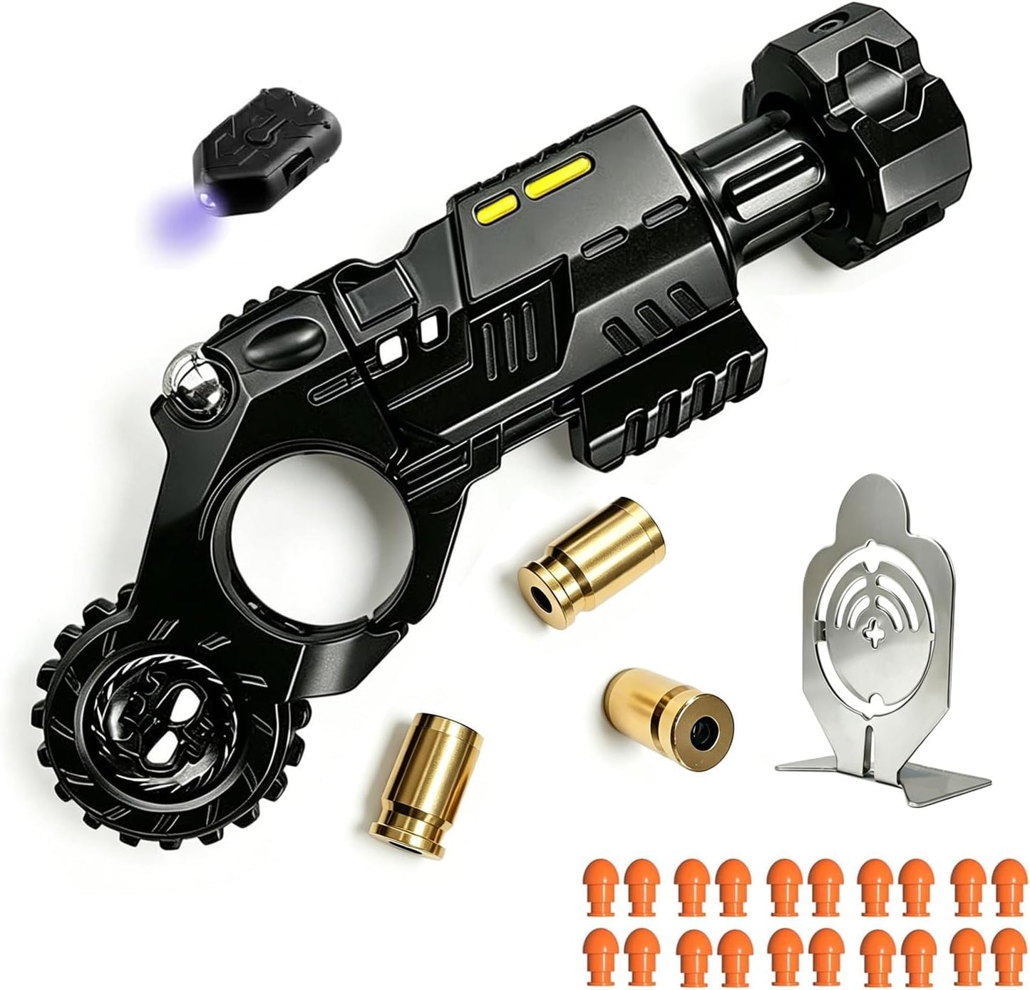 Polished metal alloy fidget spinner gun EDC stress relief toy with aluminum gift box