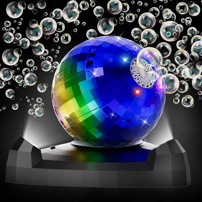Automatic Disco Bubble Machine – 360° LED Bubble Blower Toy for Kids