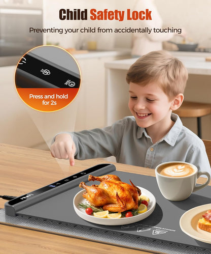Electric Food Warming Mat – Warming Tray with Temperature Control & Timer
