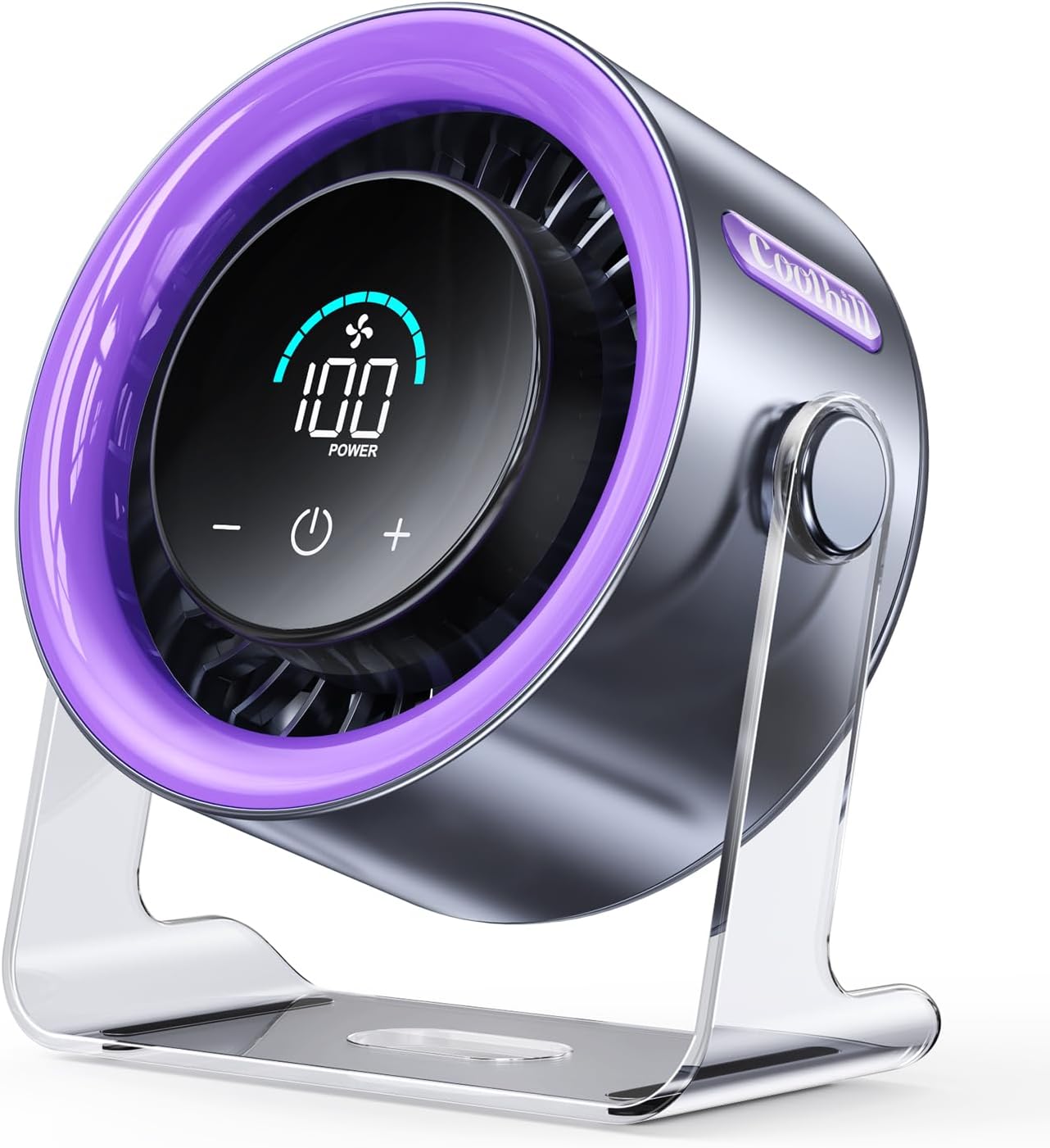 Wall Mounted Fan Rechargeable – Cordless Small Desk Fan with 100 Speeds
