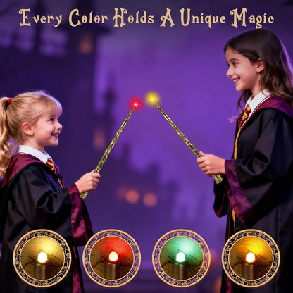 KingVows Light Up Magic Wand with Sound, 2 Pack - Golden