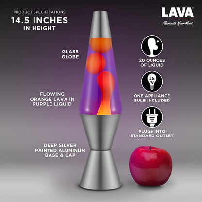 Original Lava Lamp 14.5" –  Wax Motion Lamp for Desk & Room Decor