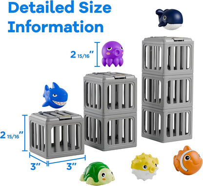 Kids Pool Diving Toy Set – Water Swim Dive Game with Fish Cages & Animals