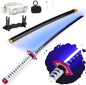 Light-Up LED Cosplay Sword – Rechargeable 40" Prop with Spinner & Holster