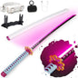 Light-Up LED Cosplay Sword – Rechargeable 40" Prop with Spinner & Holster
