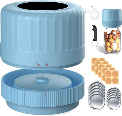 Electric Mason Jar Vacuum Sealer – Automatic Rechargeable Jar Sealer Kit