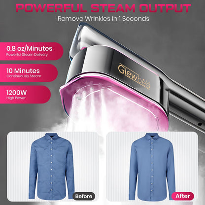 2-in-1 Travel Garment Steamer & Iron – Handheld Portable Clothes Steamer