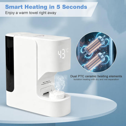 Hot Towel Warmer Dispenser - Automatic Facial Towel Heater for Spa, Skincare & Post-Workout, Fast Heating