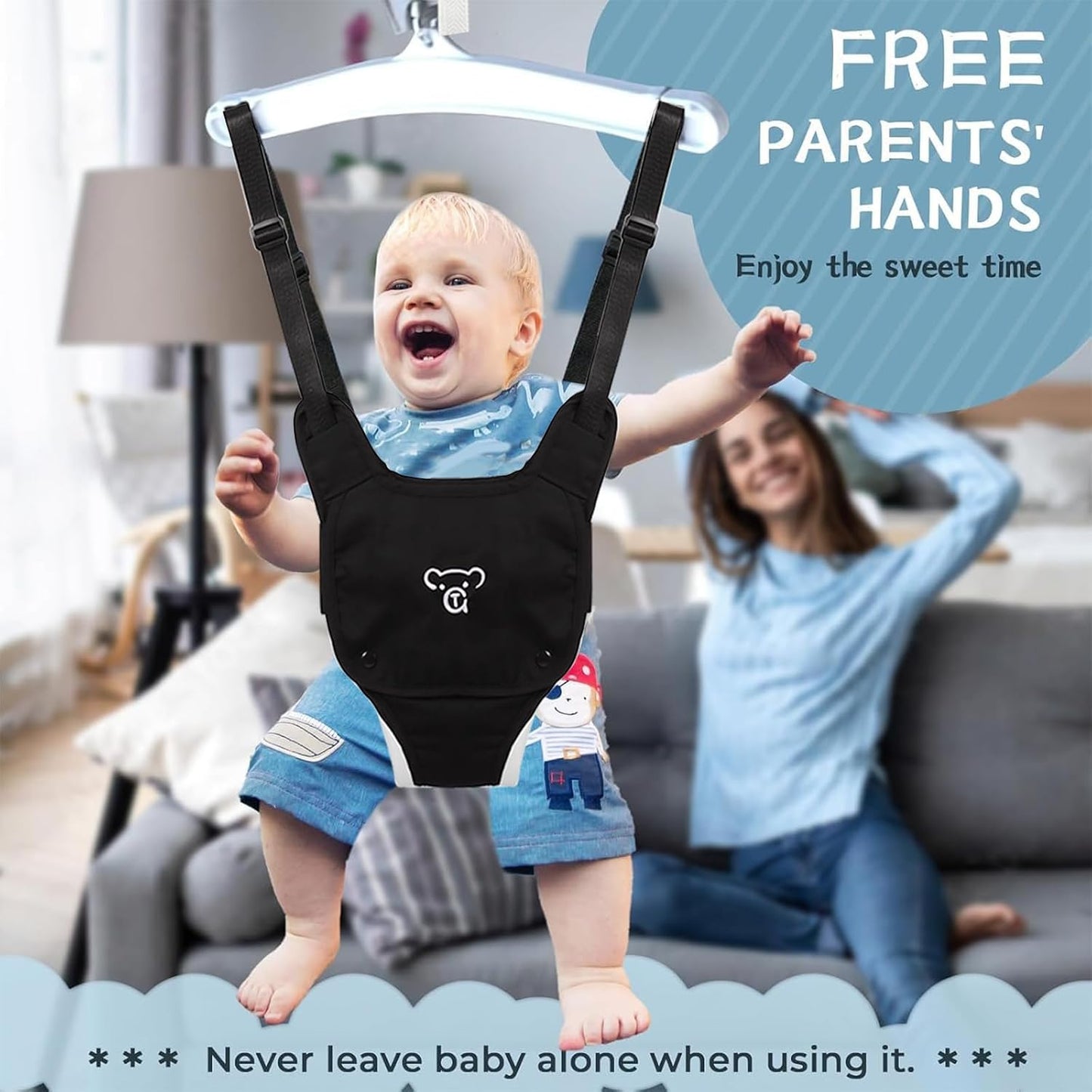 Baby Standing Jumper – Freestanding Activity Bouncer for Indoor & Outdoor