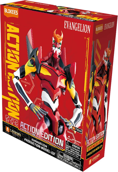 BLOKEES Evangelion Unit-02 17cm snap-assembly build kit action figure with weapons and stand