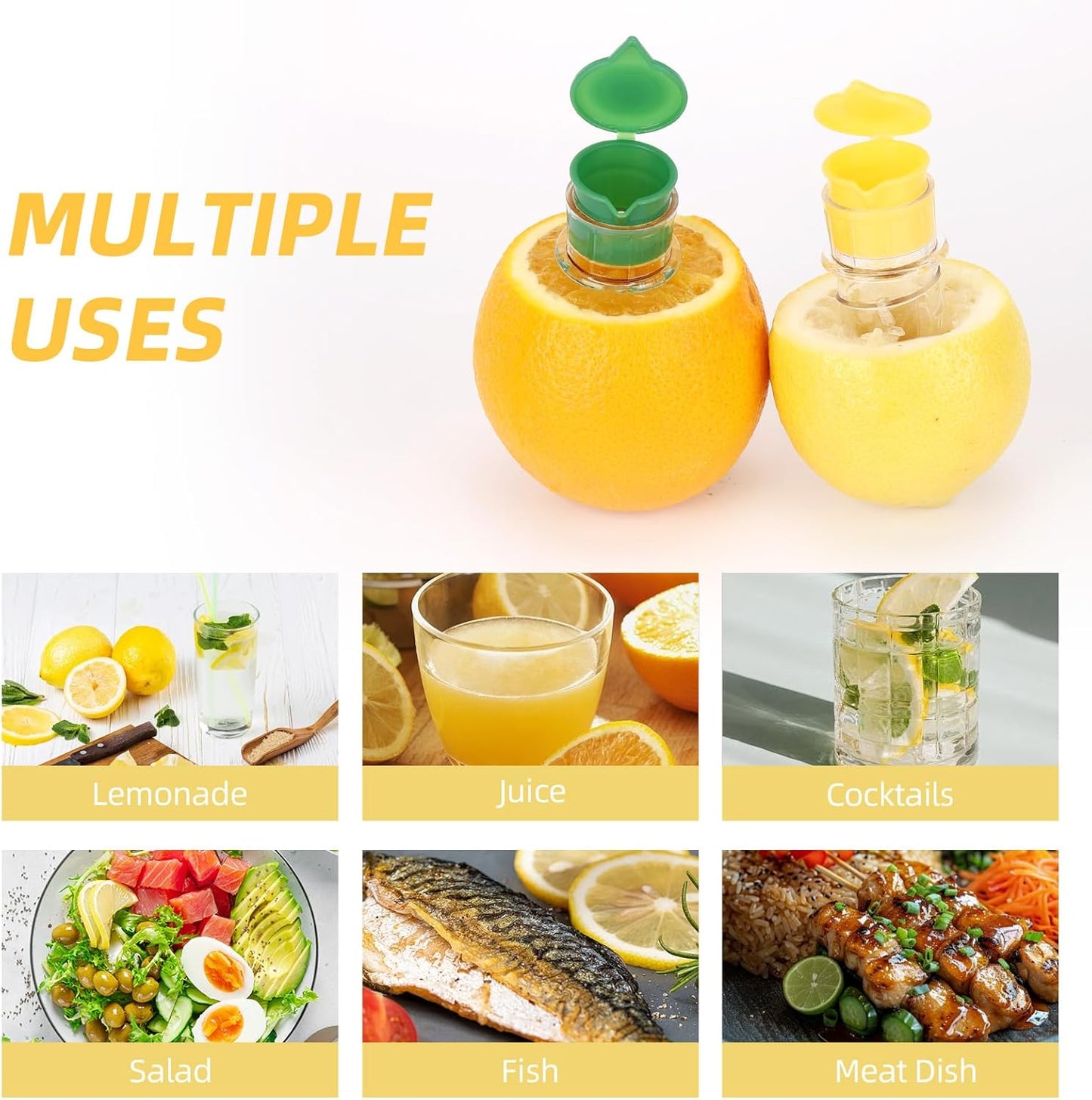 Manual Lemon Juicer Set of 4 – Citrus Squeezer with Filter