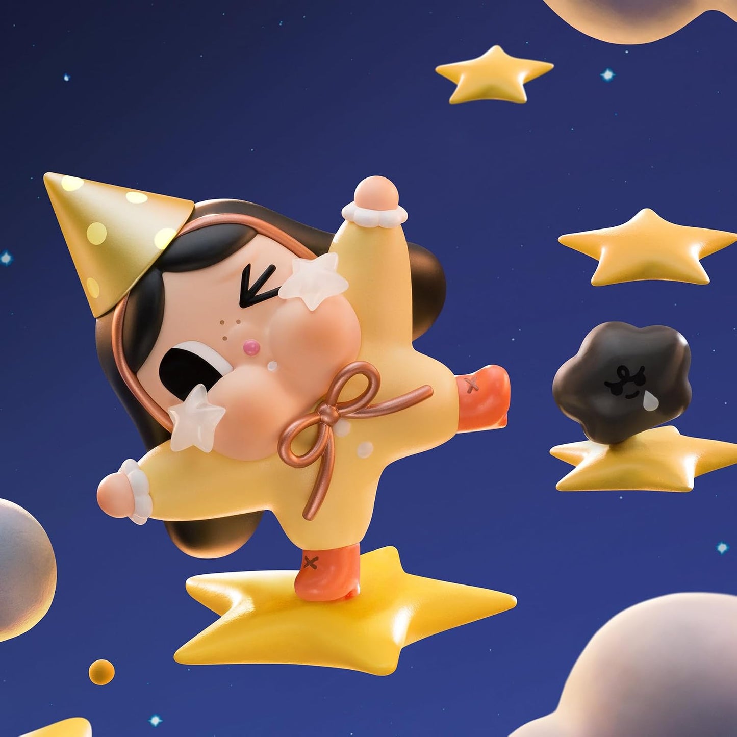 POP MART CRYBABY Crying to the Moon Series Blind Box - Collectible Figure, Random Design