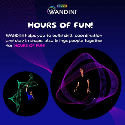 Wandini Glow.0 LED Magic Wand - Collapsible Levitation Stick, USB Rechargeable Flow Prop, 22 Color Modes
