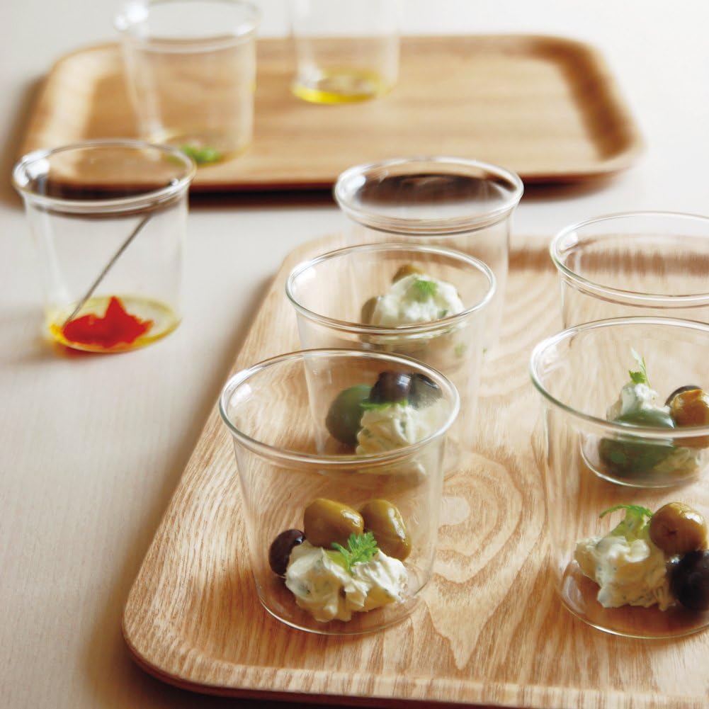 KINTO Non-Slip Teak Wooden Tray – 10.6" x 7.9" Serving Tray for Home