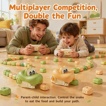 Remote Control Magnetic Snake Toy – Light-Up Eating Snake Game for Kids