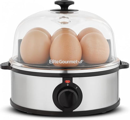 Electric Egg Cooker – 7-Egg Boiler & Steamer with Auto Shut-Off