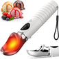 Electric heated ice cream scoop with LED display scooping a perfect ice cream ball