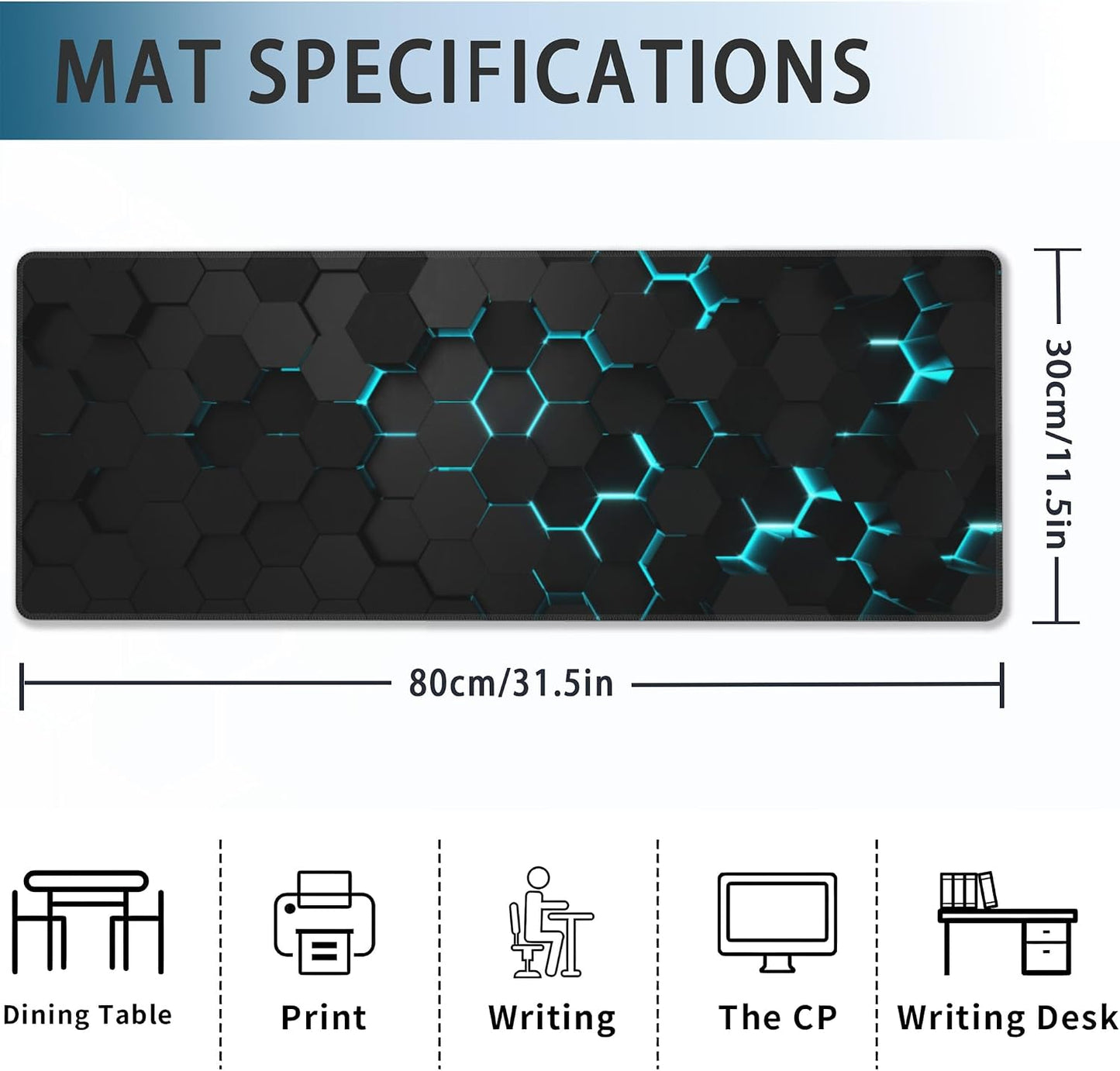 Gaming Mouse Pad – Extended Large Desk Mat with Non-Slip Base