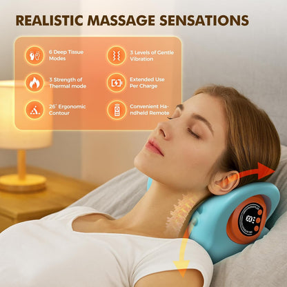 Neck Traction Massager – Portable Cervical Device with Heat & Vibration