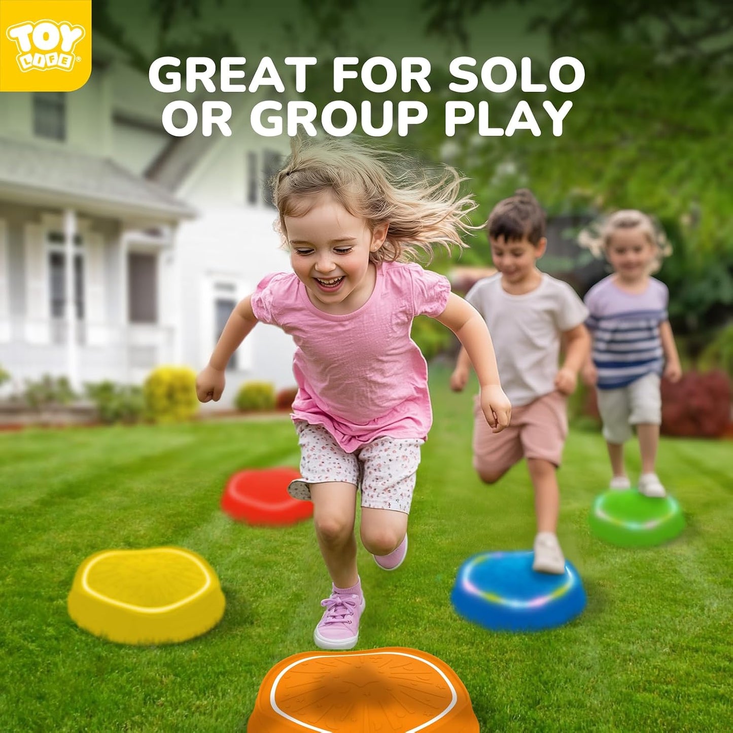 Light Up Musical Stepping Stones for Kids – 5 Pcs Balance & Sensory Toy, Ages 4-8