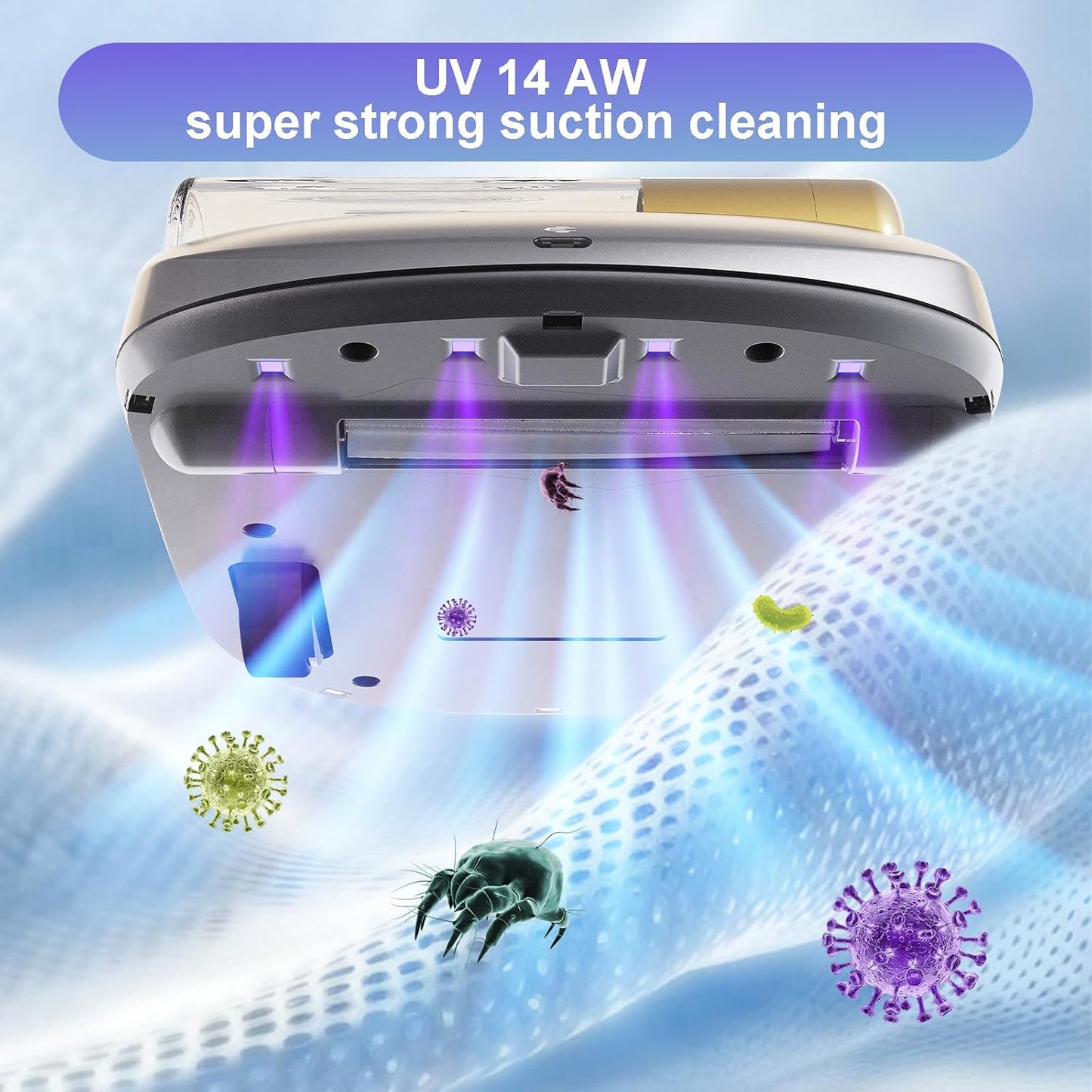 CREATULIZE X1 Robot Bed Vacuum – Cordless Mattress Cleaner with UV-C Light