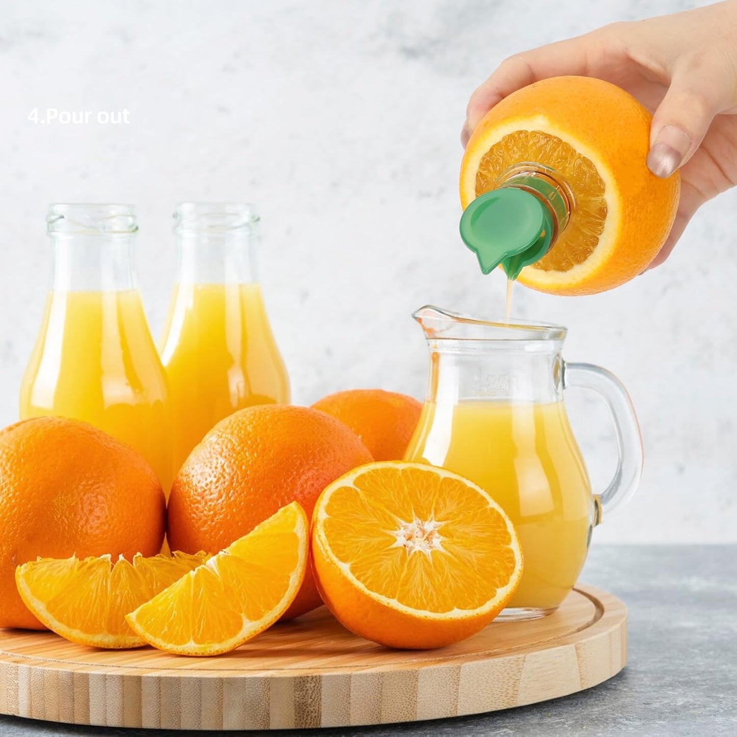 Manual Lemon Juicer Set of 4 – Citrus Squeezer with Filter
