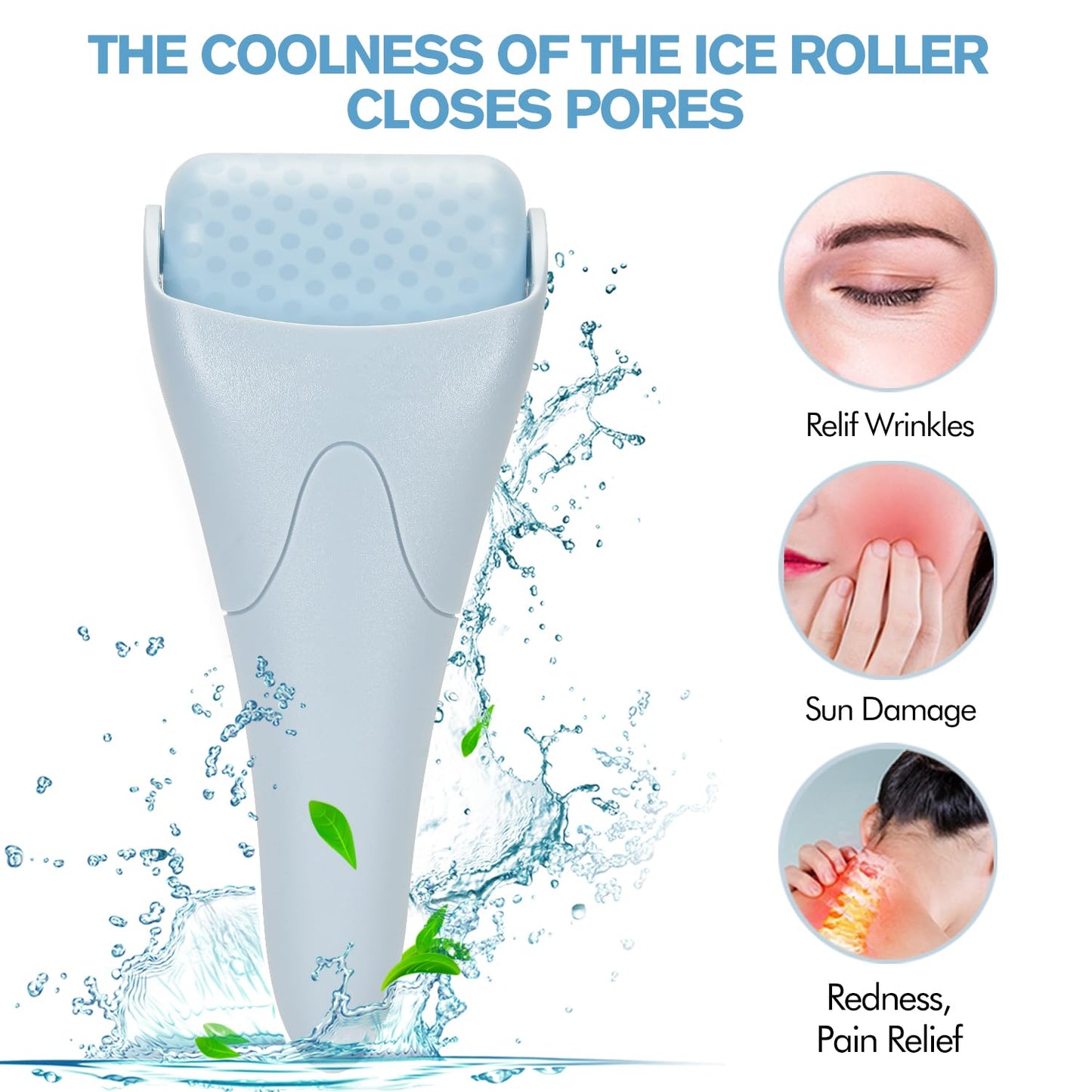 Ice Roller for Face & Eyes – Cooling Facial Massager for Skincare & Relaxation