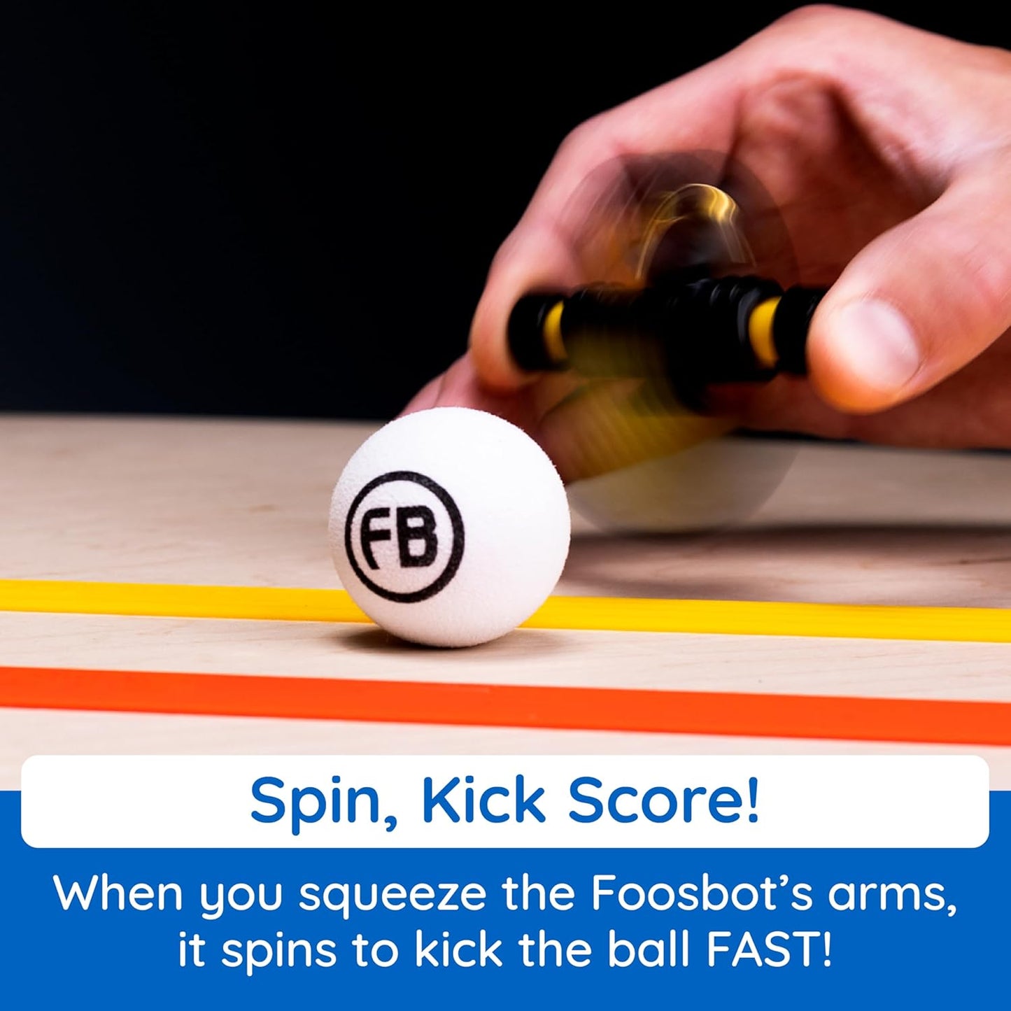 Fat Brain Toys Foosbots On the Go – 2 Player Tabletop Soccer Game