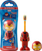 Brush Buddies Marvel kids toothbrush with pop action and superhero travel cover