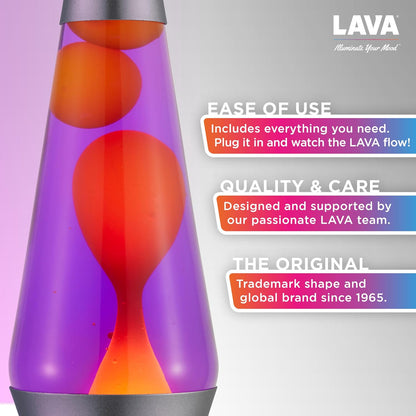 Original Lava Lamp 14.5" –  Wax Motion Lamp for Desk & Room Decor