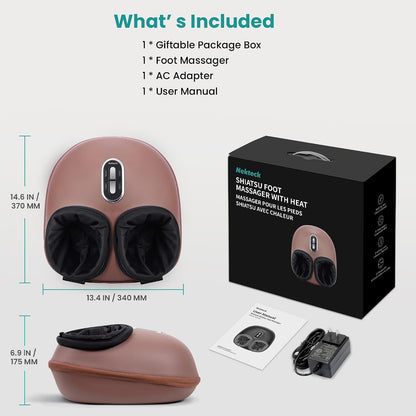 Nekteck Shiatsu Foot Massager – Deep Kneading with Heat & Air Compression