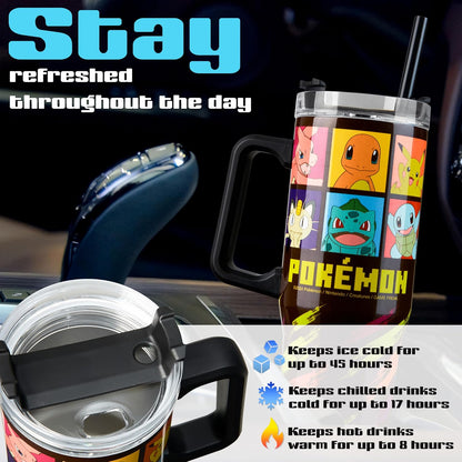 Pokémon Pikachu 33oz Insulated Tumbler with Handle & Straw