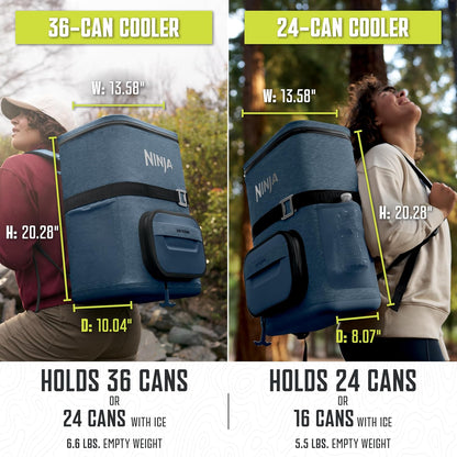 Insulated Cooler Backpack with Dry Zone – 24-Can Leakproof Soft Cooler