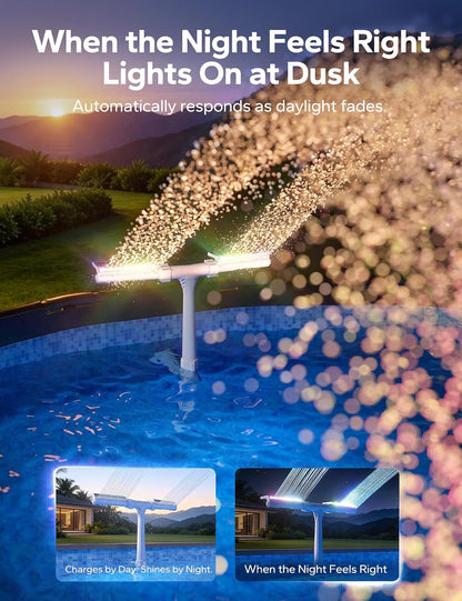 Solar Pool Fountain with LED Lights – Automatic Floating Waterfall Aerator