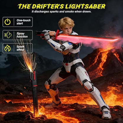 RGB LED Sparking Sword – Cyberpunk Light Up Saber with Sound & Mist