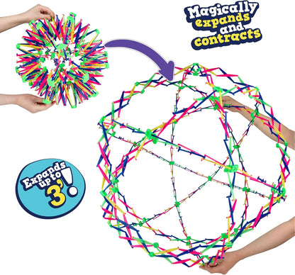 Hoberman Sphere Extreme Expand-A-Ball – Rainbow Expandable Fidget Toy 3 Ft