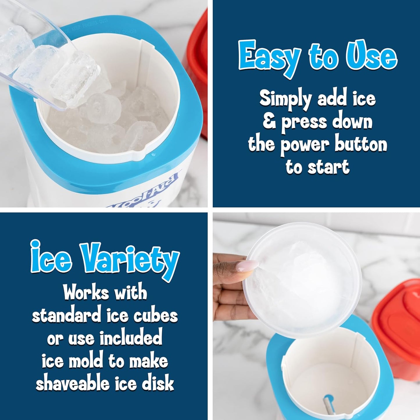 Kool-Aid Shave Ice & Snow Cone Machine – Ice Shaver for Slushies & Frozen Treats