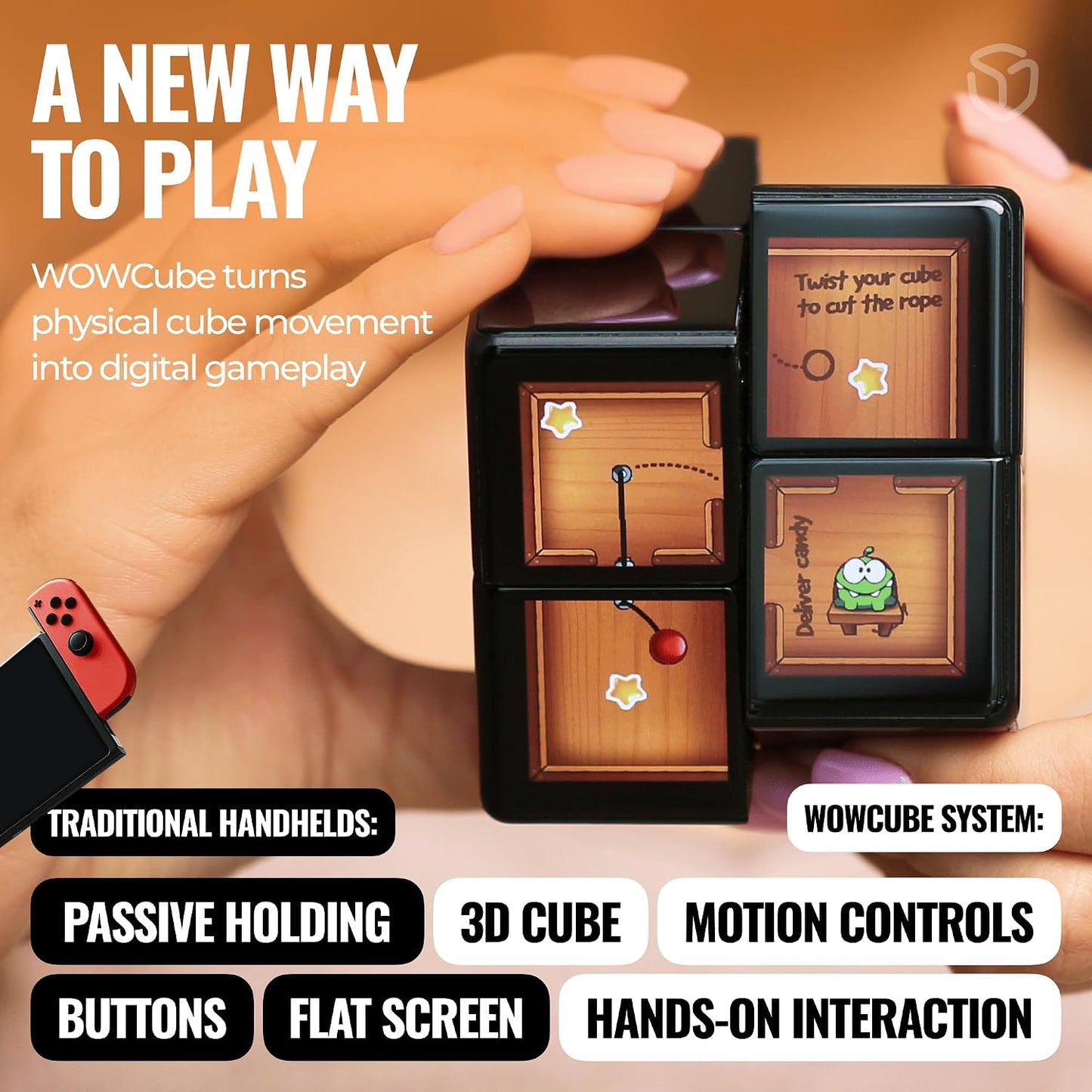 WOWCUBE Interactive Gaming Cube – 24 Screens, 100+ Games, Ages 13+