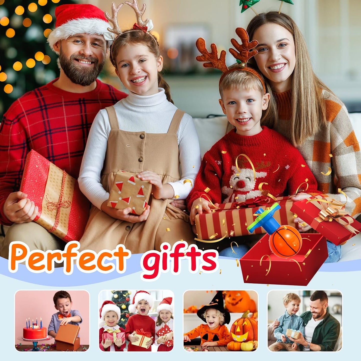 LED Light Up Spinning Tops with Launcher – Bulk Party Favor Toys for Kids
