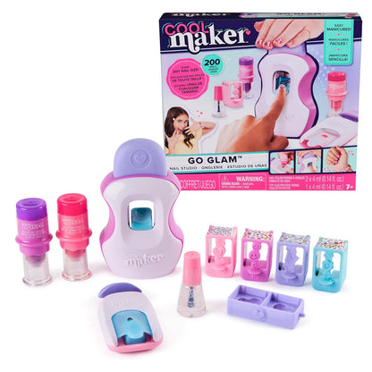 Cool Maker GO Glam Studio nail stamper kit with design cartridges and polish applicators