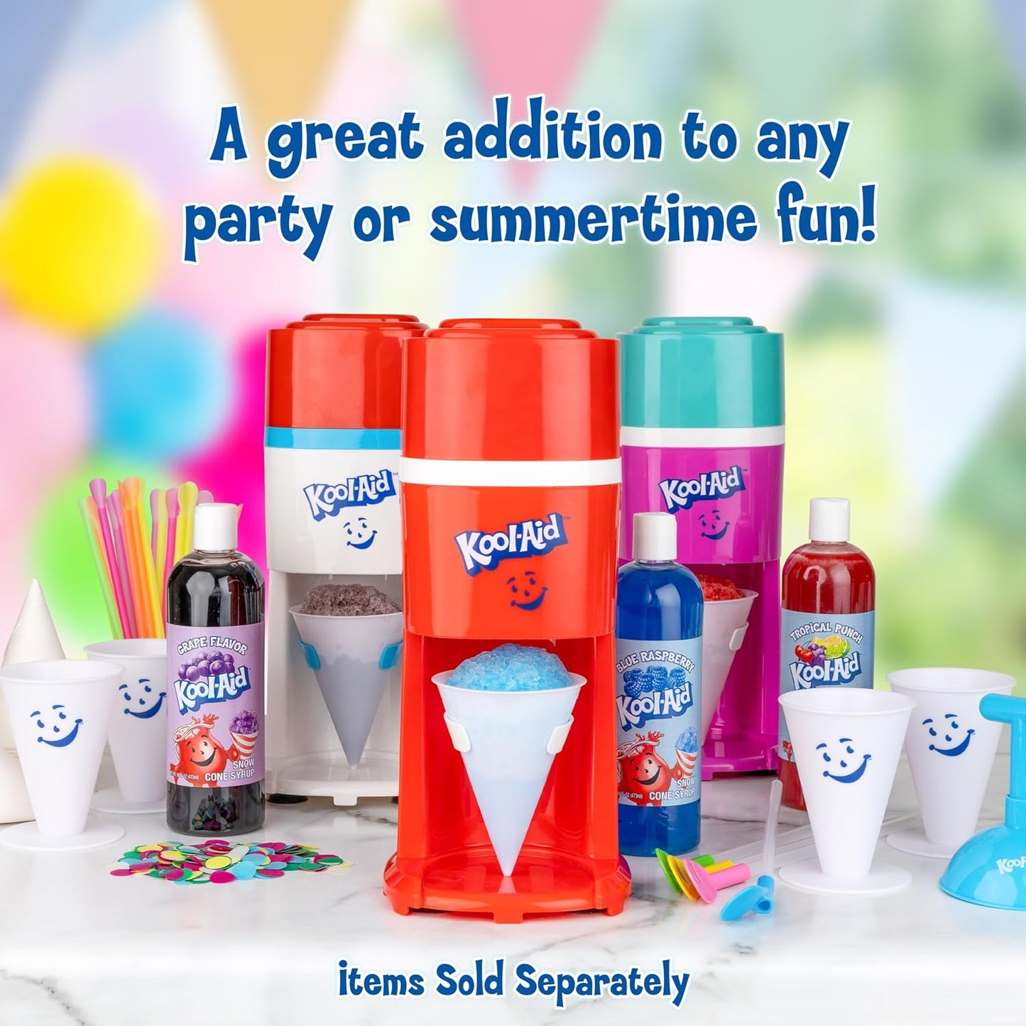 Kool-Aid Shave Ice & Snow Cone Machine – Ice Shaver for Slushies & Frozen Treats
