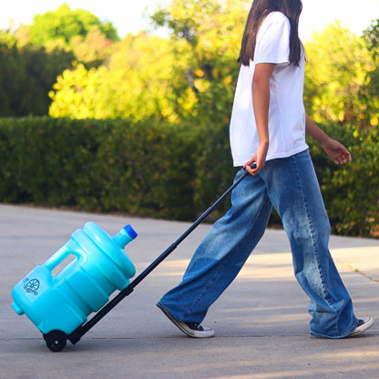 5 Gallon Rolling Water Jug – Portable Hydration Container with Wheels & Handle