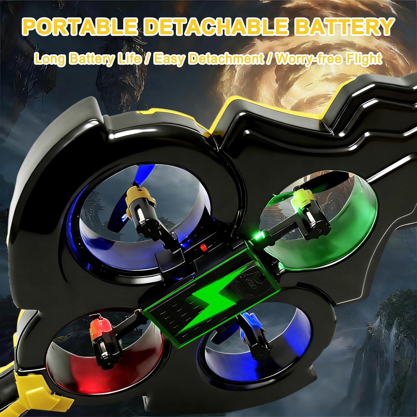 Flying Sword Drone – RC Toy with LED Lights & 360° Flips, Ages 8+