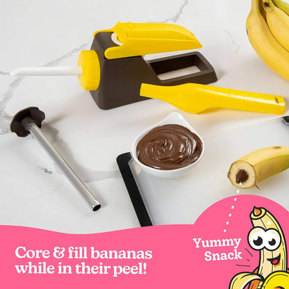 Banana Loca Kitchen Gadget – Core & Fill Bananas in the Peel