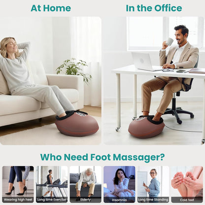 Nekteck Shiatsu Foot Massager – Deep Kneading with Heat & Air Compression