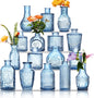 Glass Bud Vases Set of 16 – Small Clear Vintage Vases for Wedding Decor