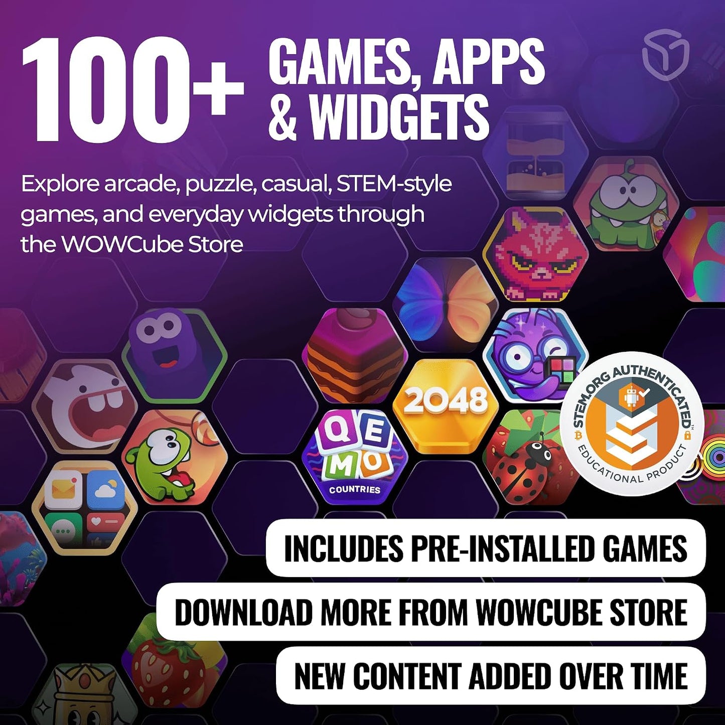 WOWCUBE Interactive Gaming Cube – 24 Screens, 100+ Games, Ages 13+