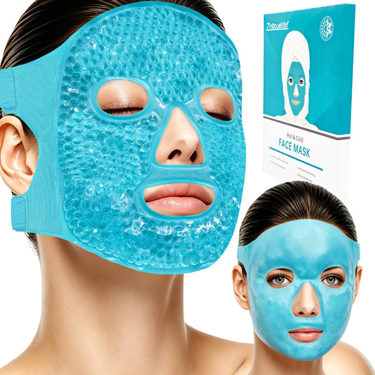 Reusable hot and cold eye gel pack with soft plush backing for dry eyes and face relief