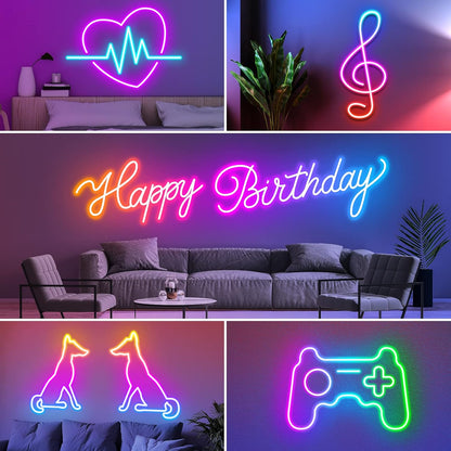 AILBTON 20ft RGB Neon Rope Lights - App Control, Music Sync