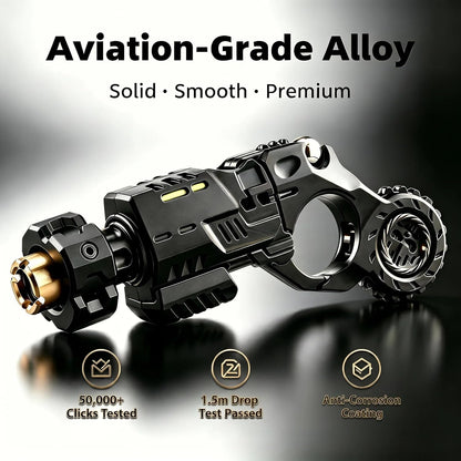 Metal Fidget Spinner Gun – EDC Alloy Stress Relief Fidget Toy for Adults